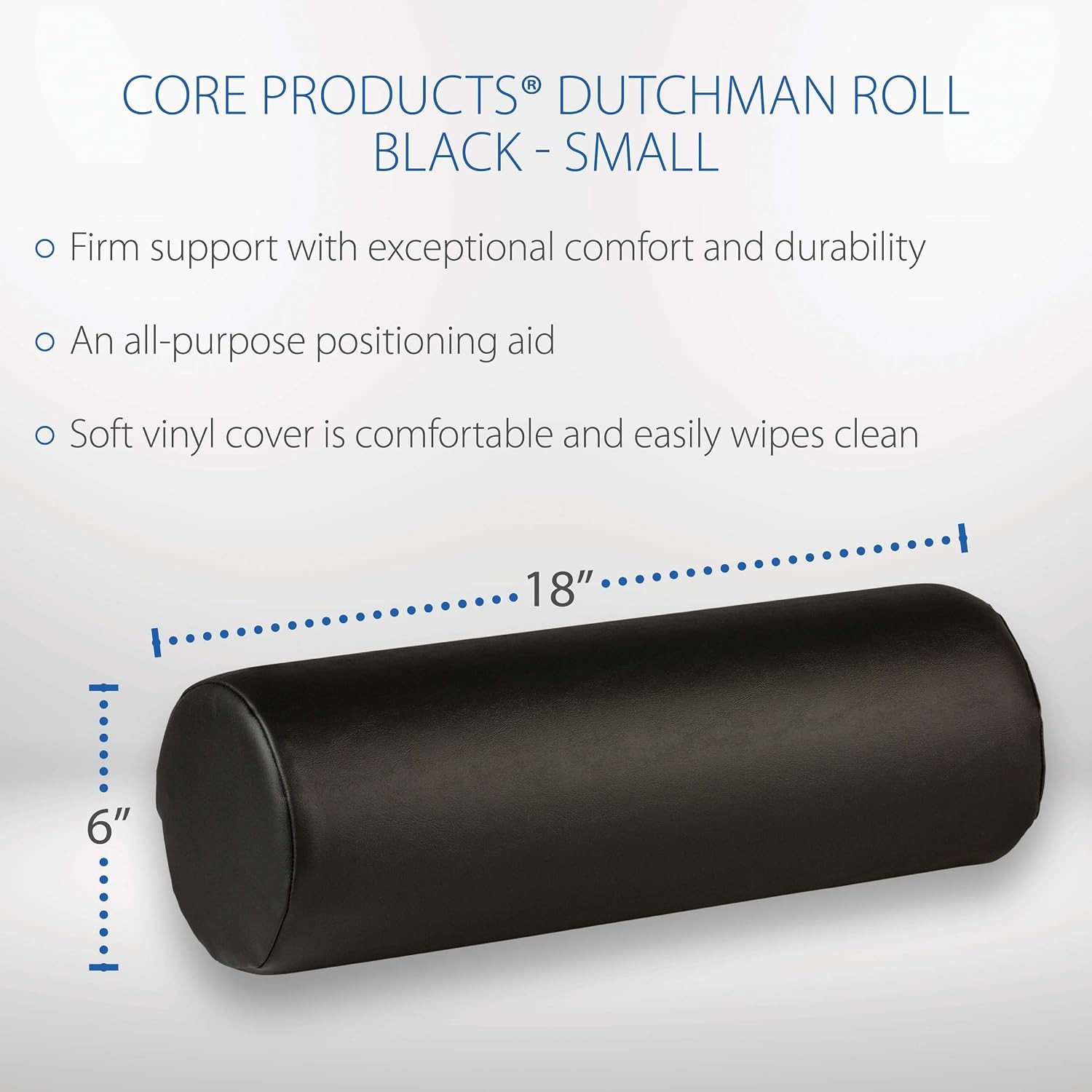 Core Dutchman Positioning Bolster Roll Therapy & Body Support BK 6×18 Firm foam