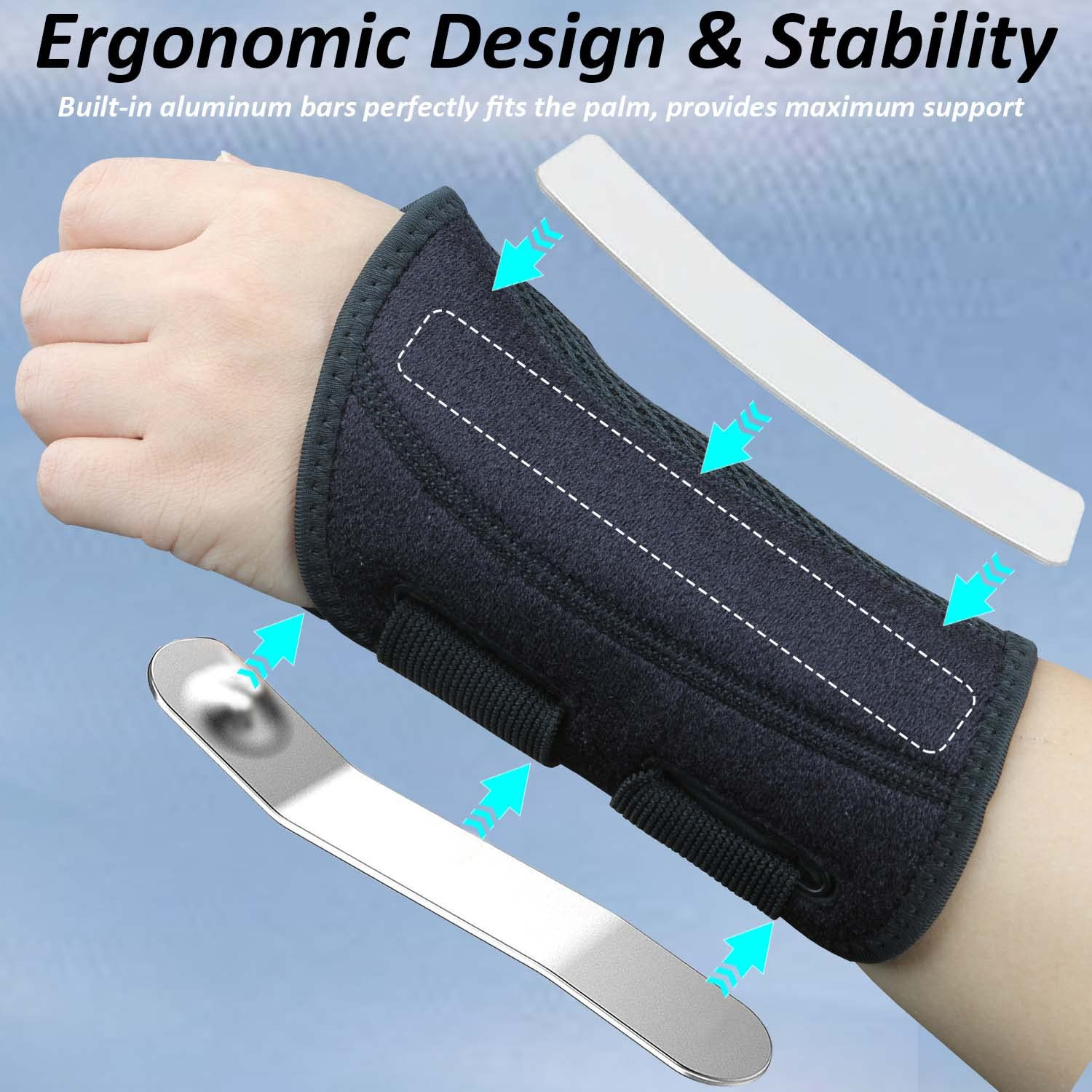 Compression Wrist Brace for Men and Women, Recovery Night Wrist Sleep Support…