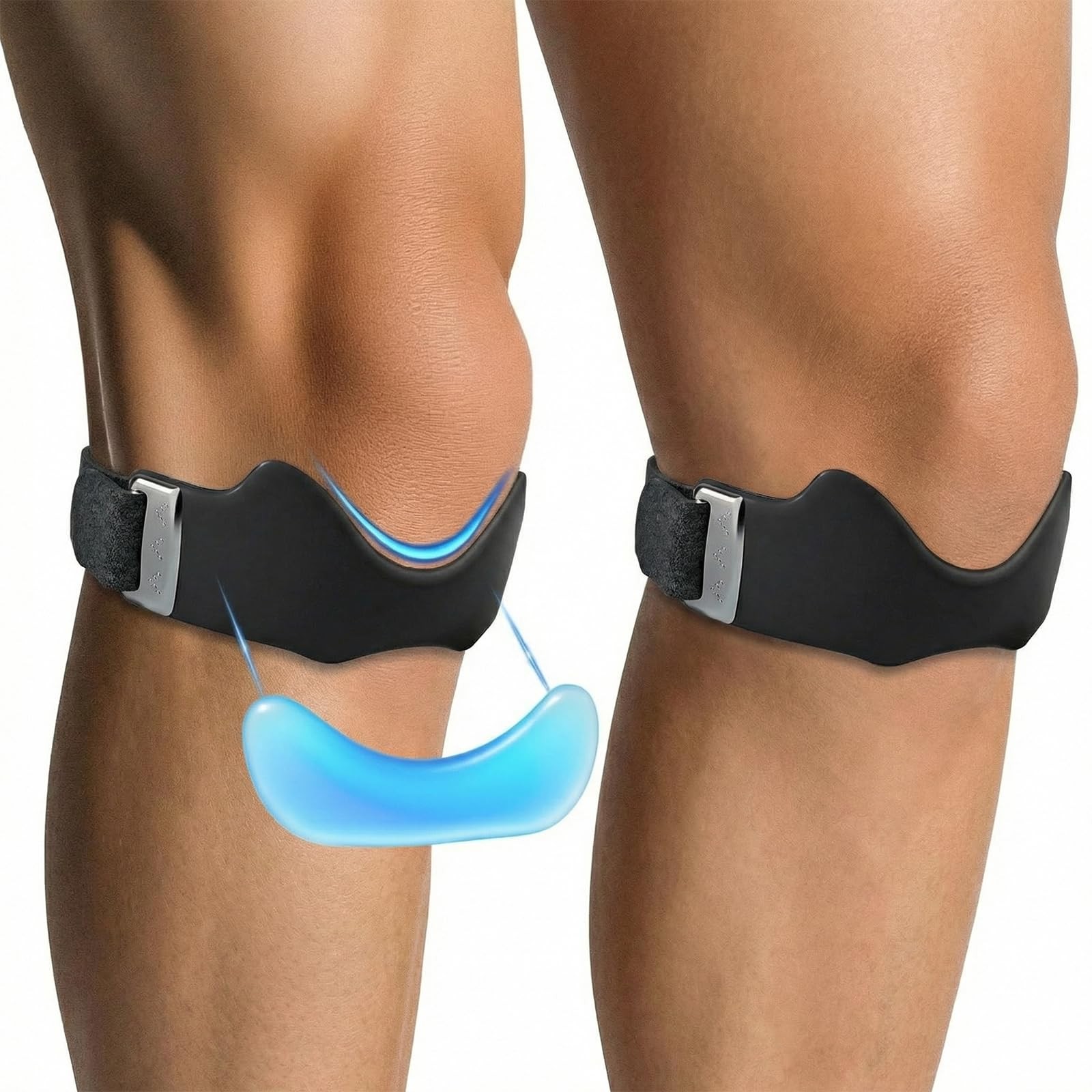Silicone Patellar Tendon Knee Strap for Men & Women, Non-Slip Targeted Suppor…