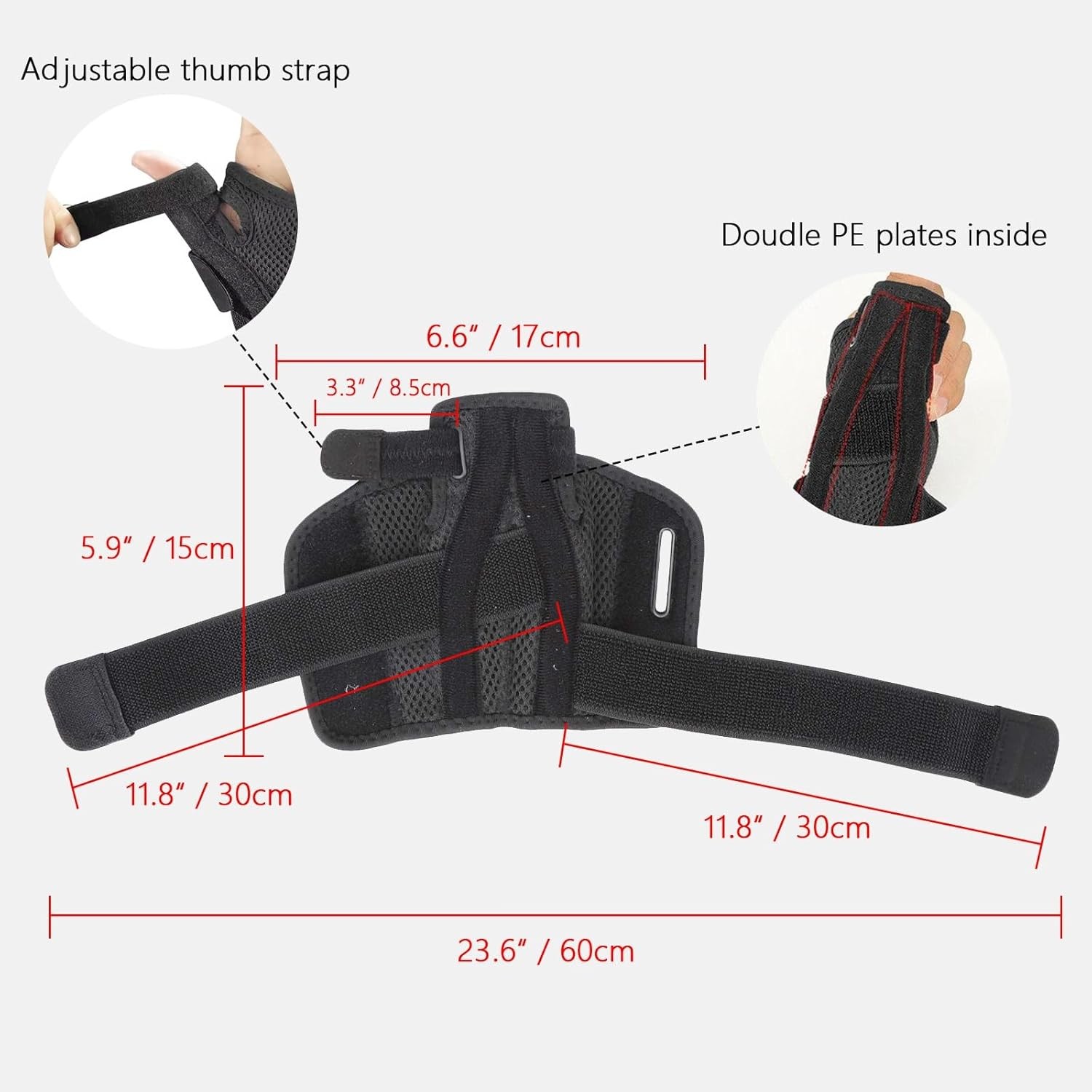 Thumb Support Wrist Brace, Left & Right Hand Carpal Tunnel Brace, Adjustable-1pc