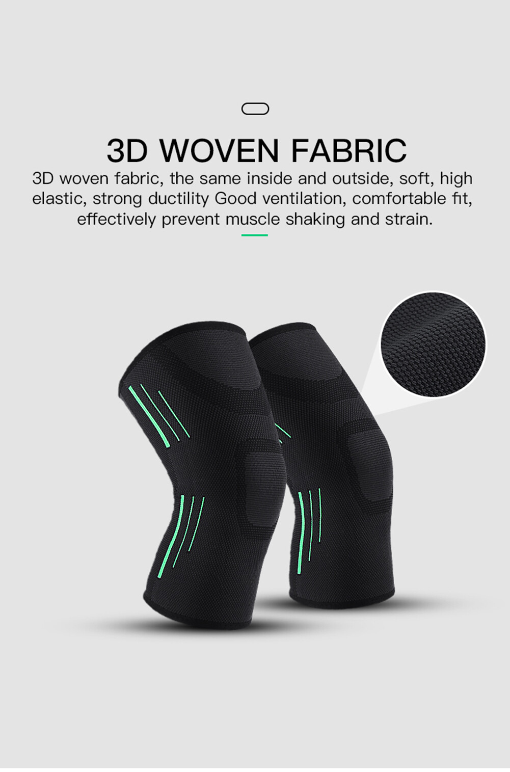 Compression Support Sleeve Sports Knee Braces for Knee Pain Elastic Knee Pads US