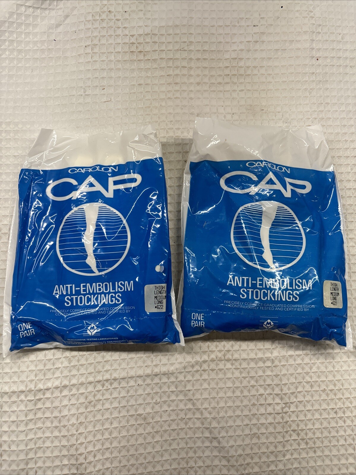 Carolon Cap Anti- Embolism Stockings No Latex Thigh High Medium (Long 622) 2pr