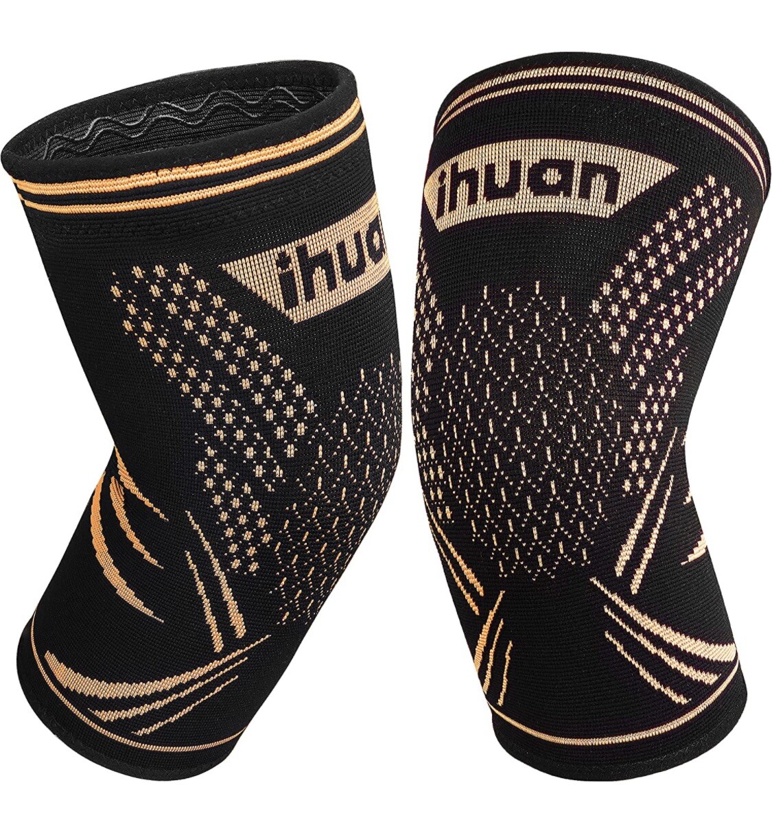 Ihuan Copper Knee Braces for Women and Men Medium 2 Pack for Activities