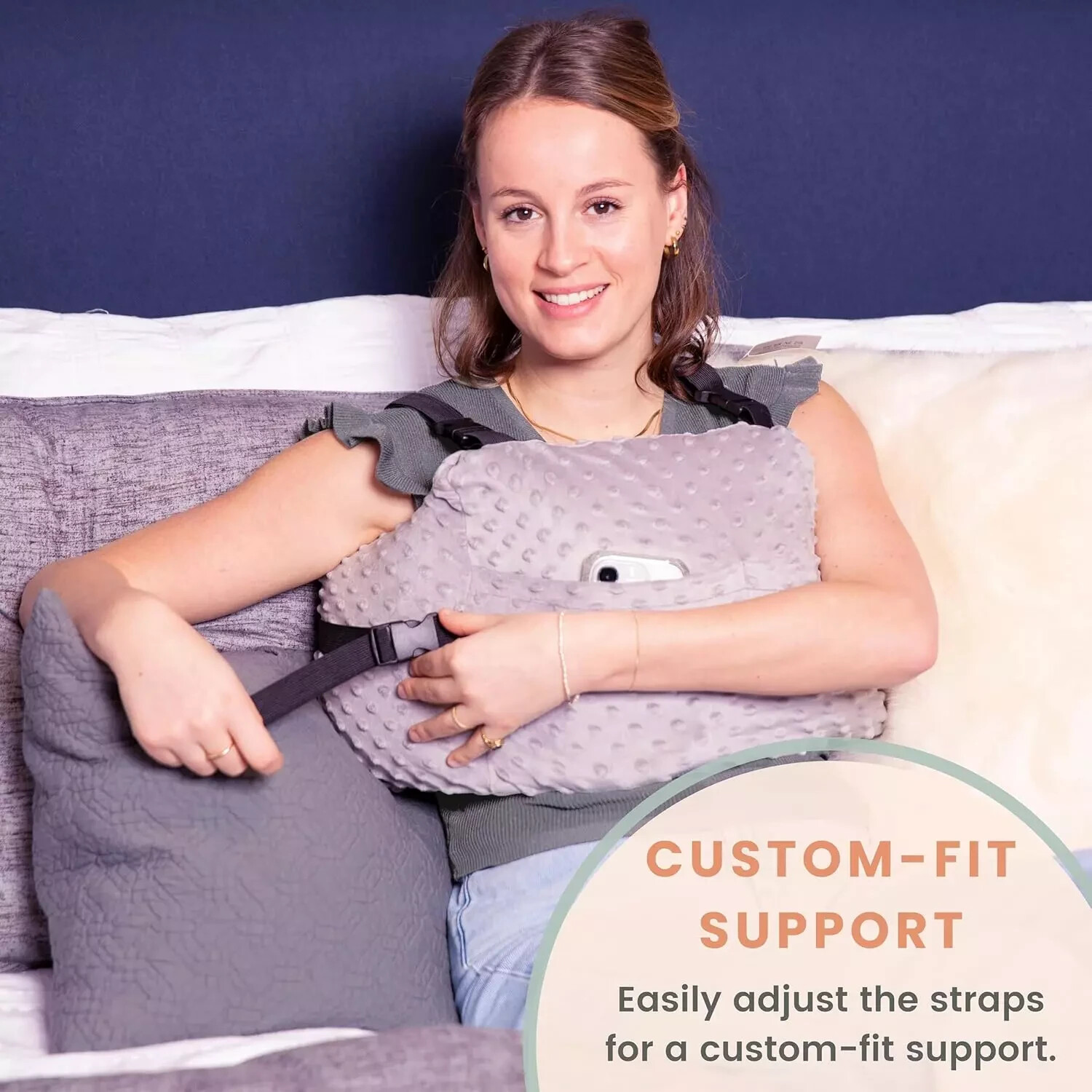 Post Mastectomy Pillow – Post Surgery Pillow for Car, Breast Reduction & Augment