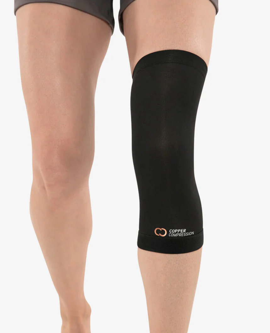 Copper Compression Knee Sleeve Black Size XXL