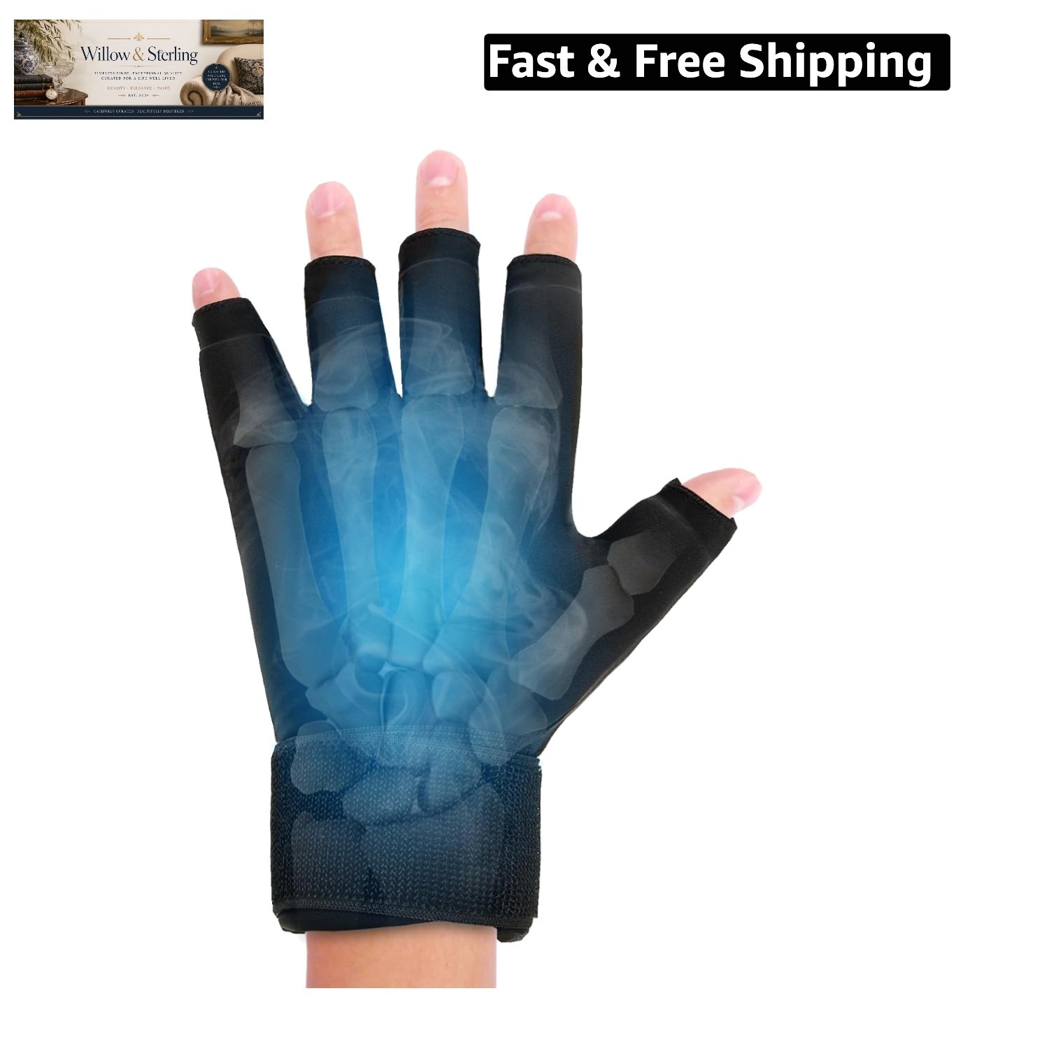 Finger Arthritis Compression Hand Ice Pack Gloves for Pain Relief, Adjustable…