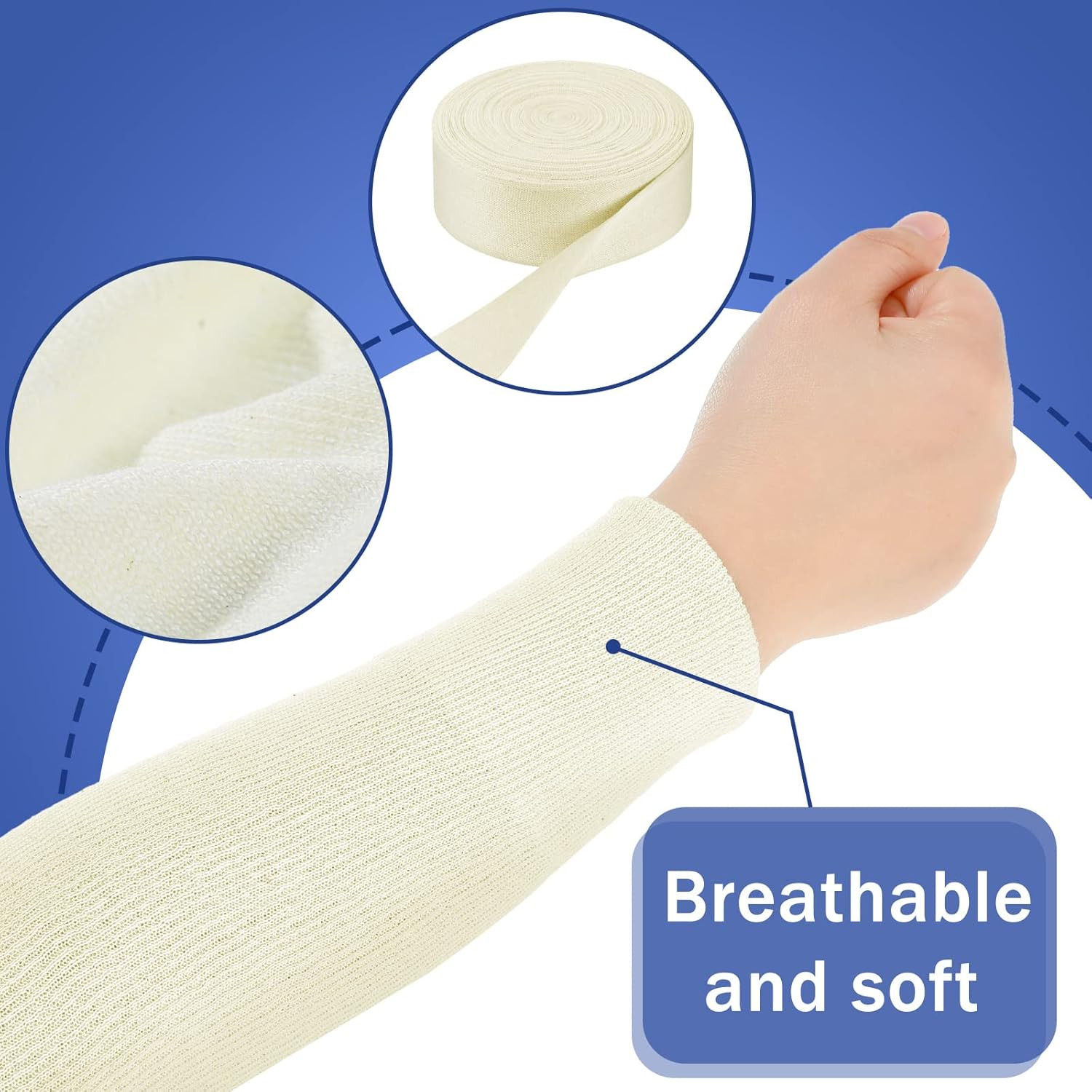 Economy Cotton Stockinette Tubular Bandage Comfortable Arm Leg Knee Prewrap for