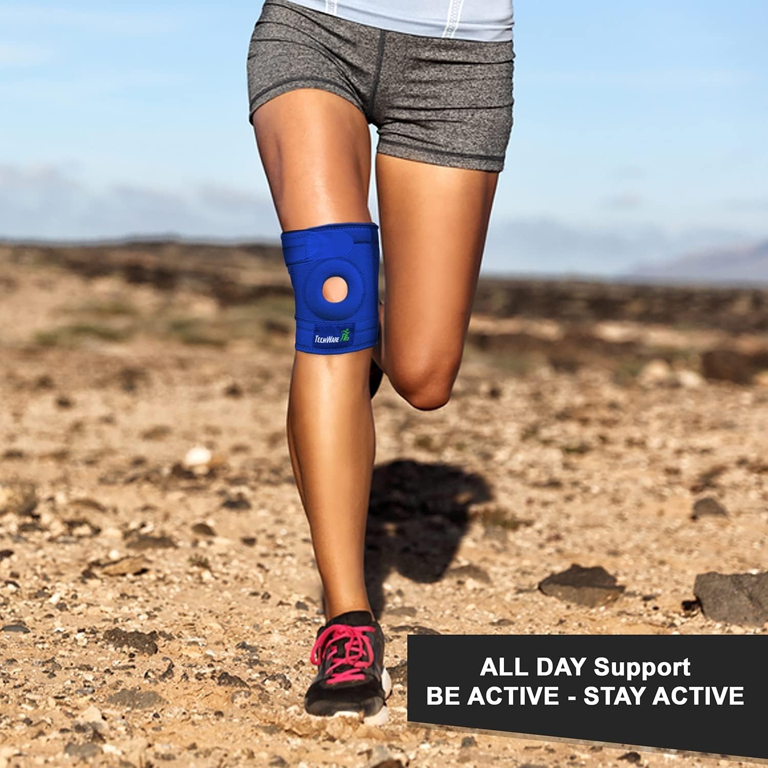 Durable Knee Brace Support with Flexible Stabilizers for All Sports Activities