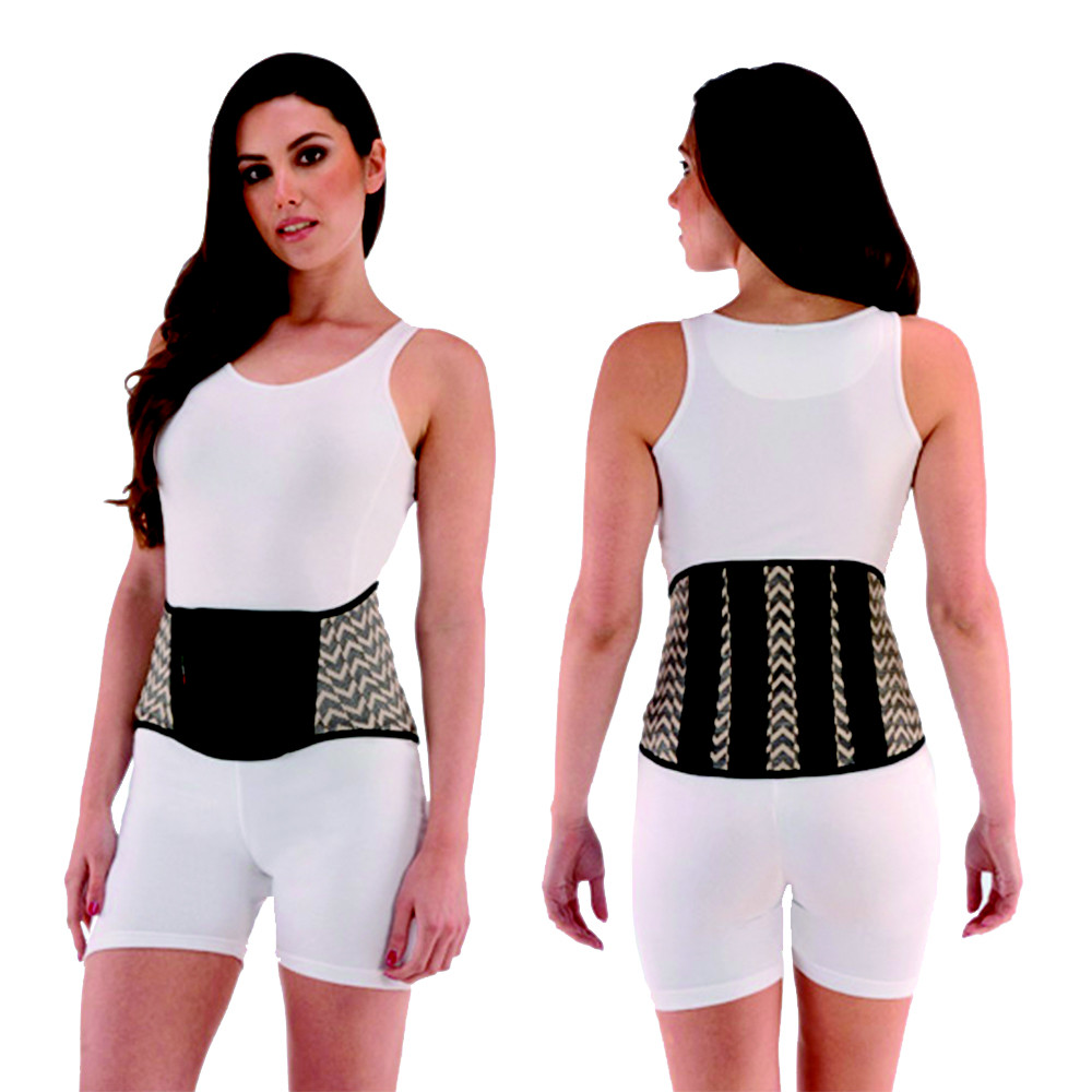 FGP Lumbar Band Corset Brace Fashion Glam Black/Skin H 25cm Women Ecru