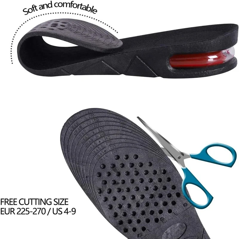 NEW 1Pair Height Increase Insole for Feet 3cm 5cm 7cm 9cm Variable Height Shoes