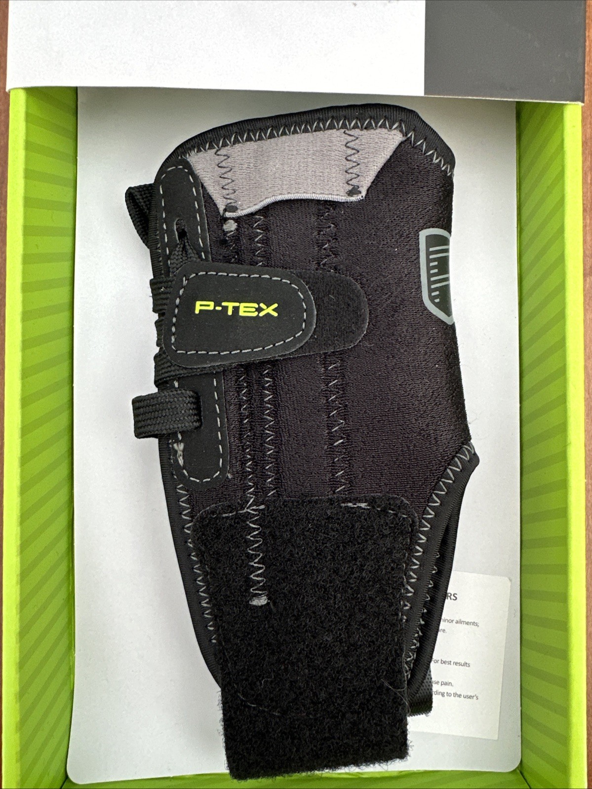 P-TEX Thermal Compression Ankle Brace with Stabilizers, Small Black NIB