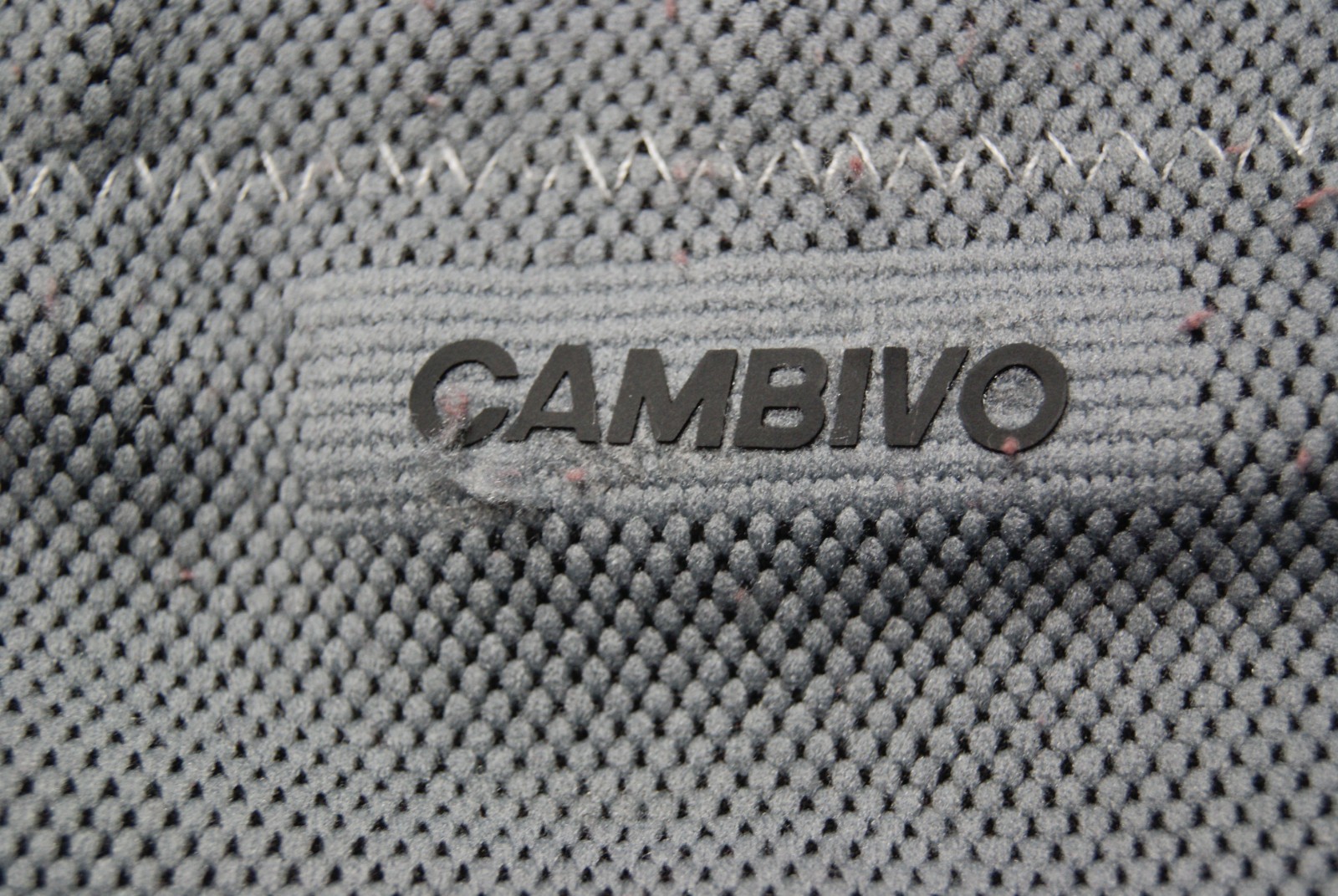 pair of cambivo knee compression support sleeves semi-rigid inserts large gray