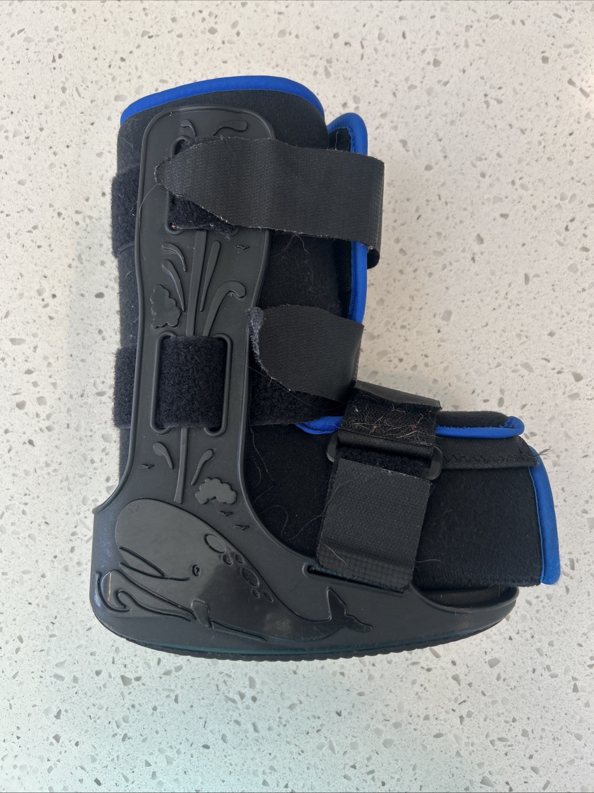 MiniTrax Toddler Child Walking Boot Cast Size Medium Blue/Black FREE S&H