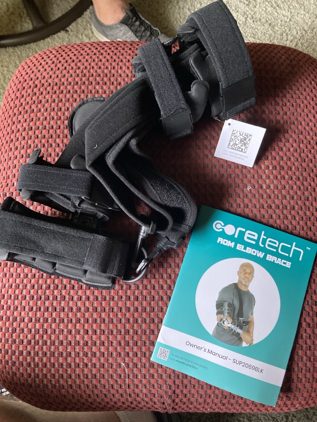 CoreTech ROM Left Elbow Brace Hinged Adjustable Stabilizer Splint NOB