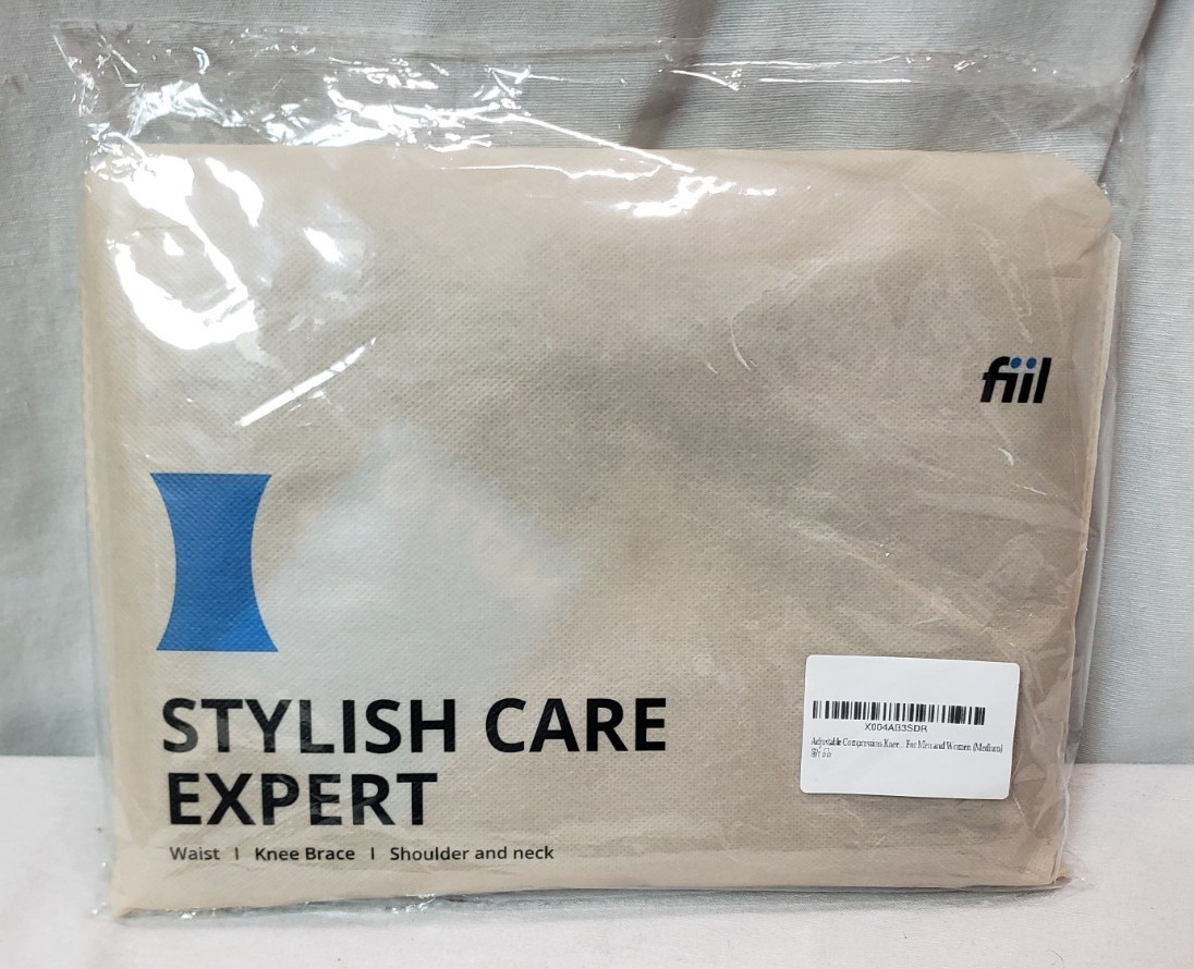 FIIL Adjustable Compression Knee Brace Removable Side Stabilizers and Gel Pads,M