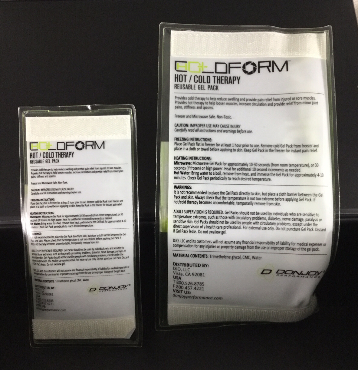 DonJoy Coldform Hot/Cold Therapy Utility Wrap Black ~ One Size Fits Most