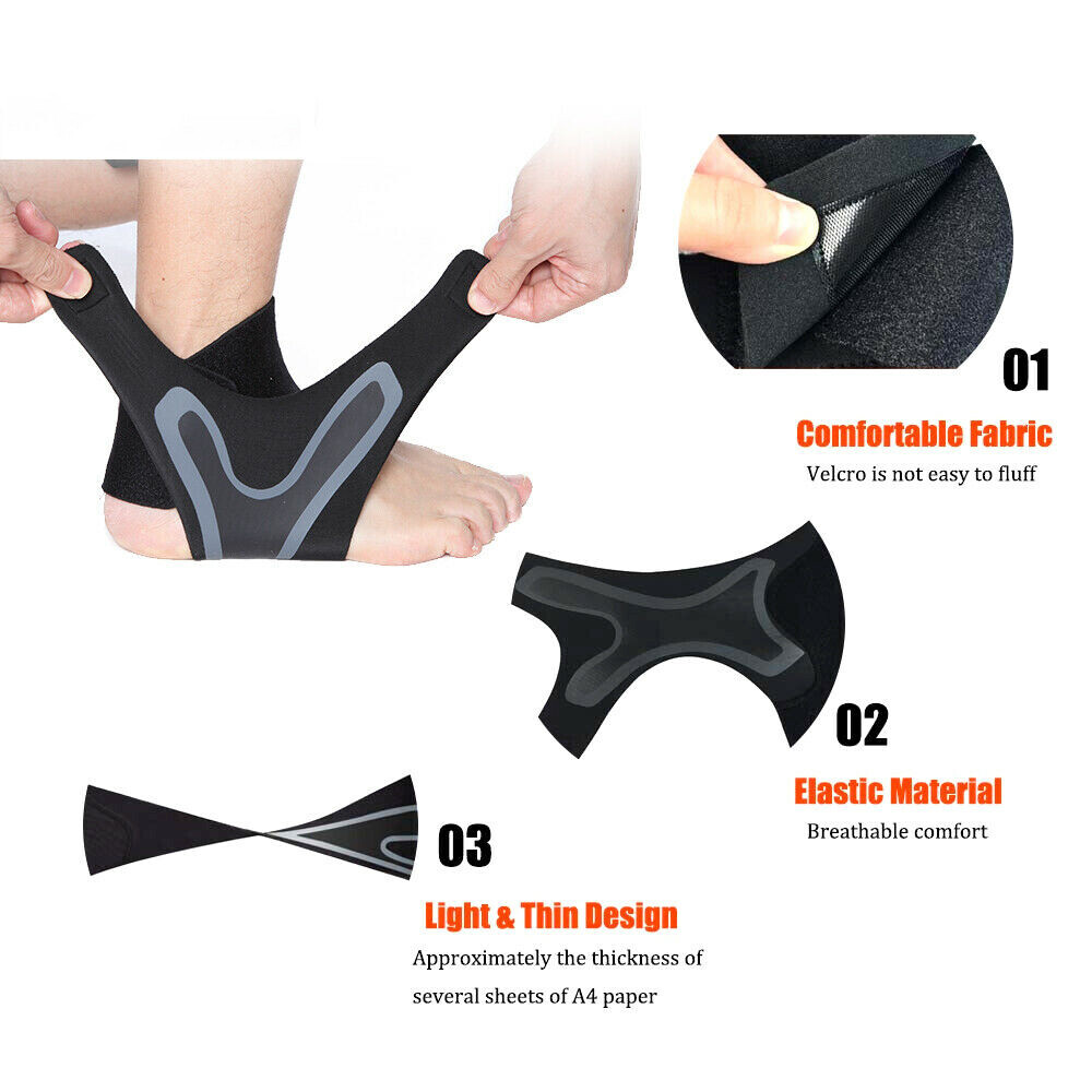 Ankle Brace Support Compression Sleeve Plantar Fasciitis Pain Relief Foot Wrap