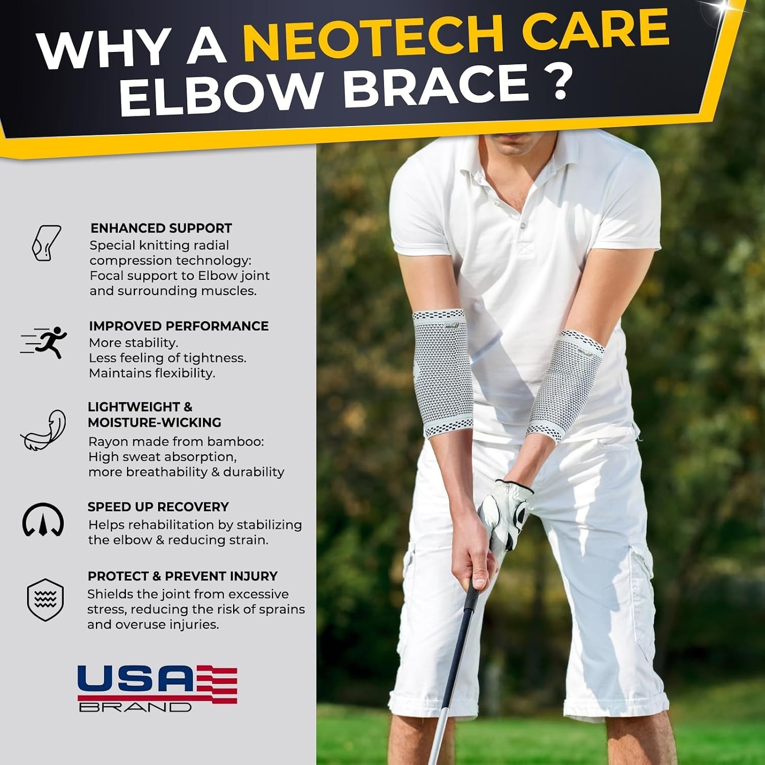 Breathable Elbow Support Brace – Lightweight Compression Sleeve for Men & Women