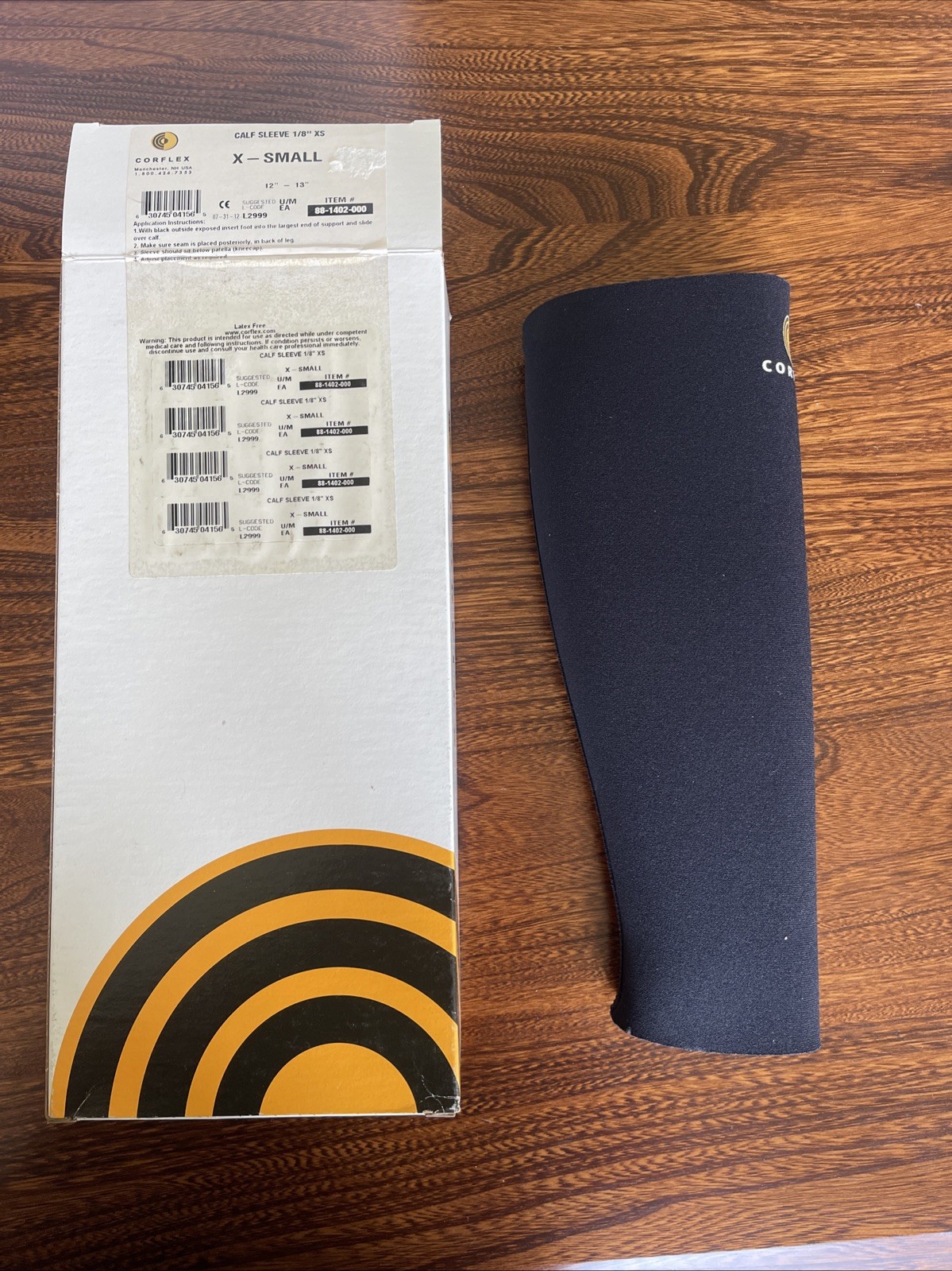 New Corflex 12″ Calf Sleeve 1/8” X-Small (12” – 13”) 88-1402-000.