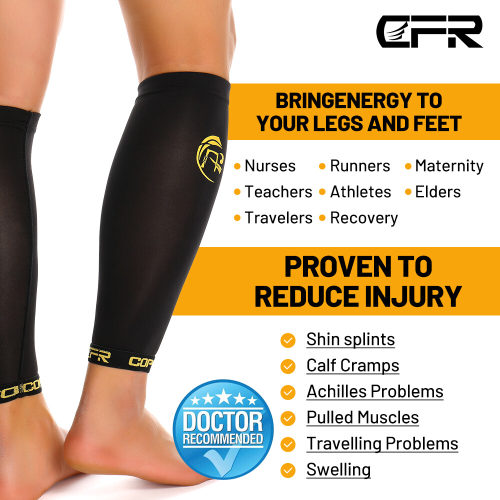 Copper Leg Calf Support Brace Sleeve Compression Sleeve Sports Pain Relief Wrap