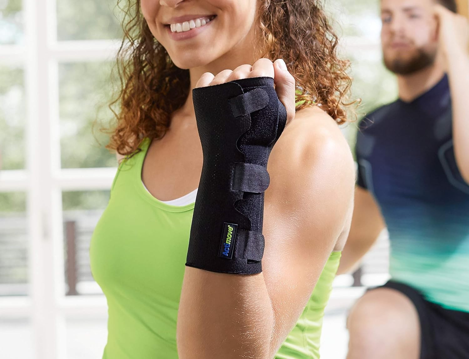Actimove Wrist Stabilizer Removable Metal Stay Large Right/Left Black