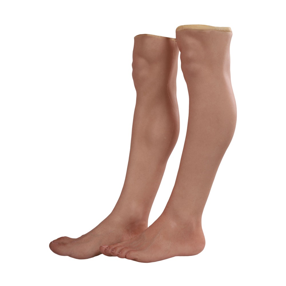 Silicone Prosthetic Leg Cover Foot Sleeve Realistic Lifelike Skin