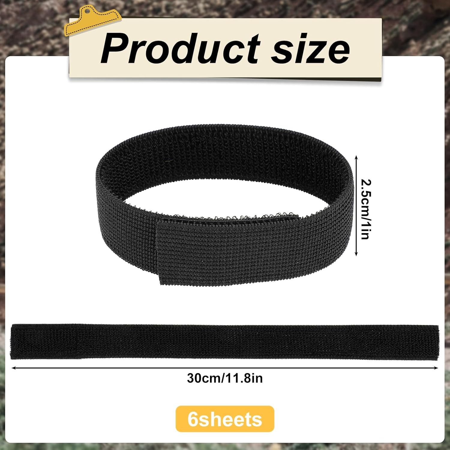 6 Pcs Ankle Strap, Boot Blousers Strap 30cm/11.8in*2.5cm/1″, black