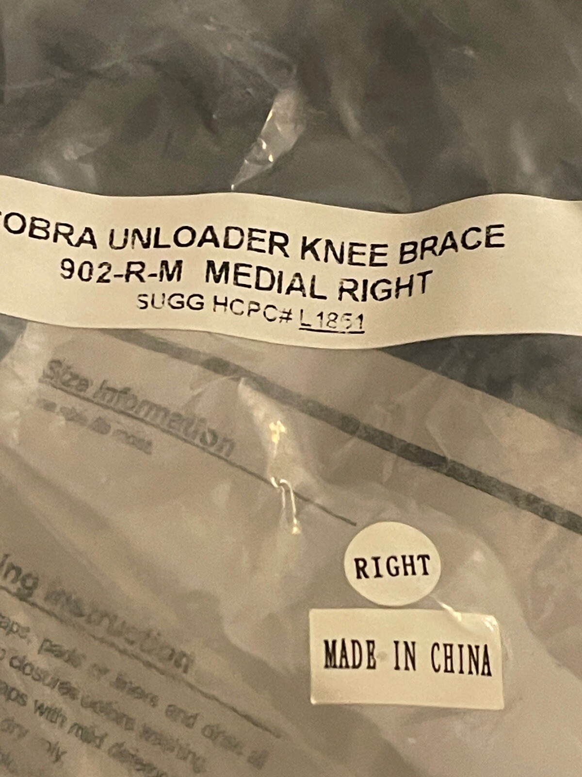 Cobra Unloader OA Knee Brace Medial Right Knee Osteoarthritis Pain