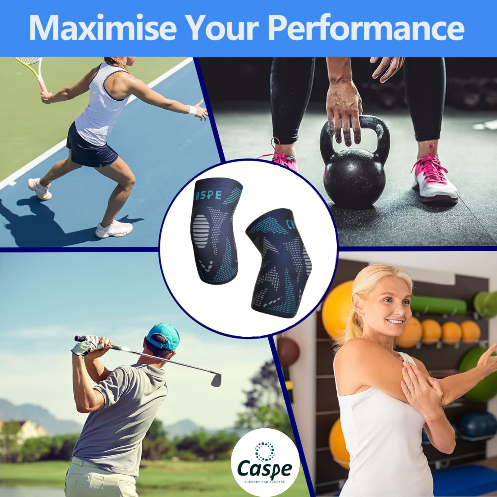Caspe 2x Elbow Brace for Tendonitis Sleeve Arthritis Black Friday Friday Deals