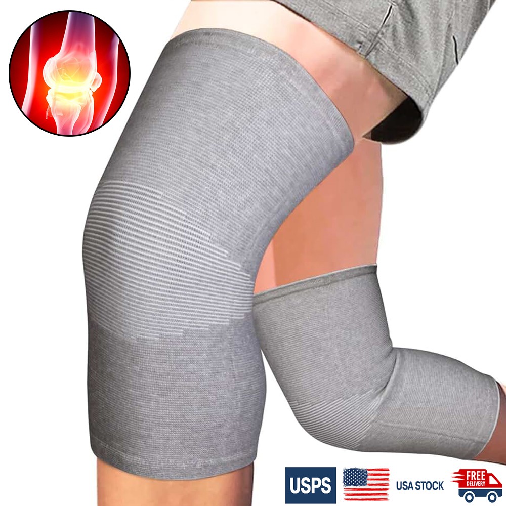 1/2 Pack Bamboo Knee Compression Sleeve, Compression Knee Sleeve for Running USA