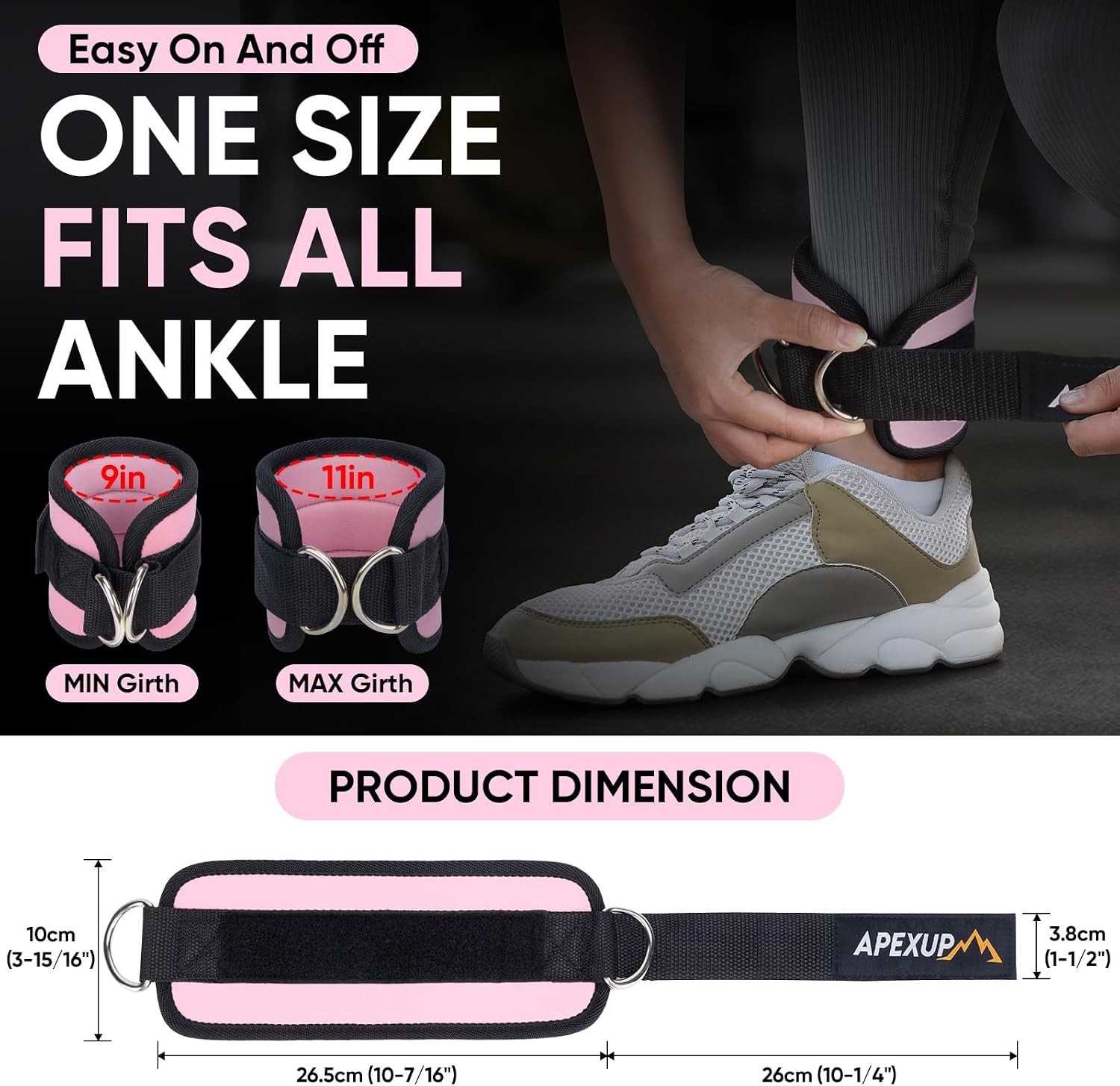 Adjustable Ankle Strap for Cable Machine – Neoprene Comfort for Glute Workouts