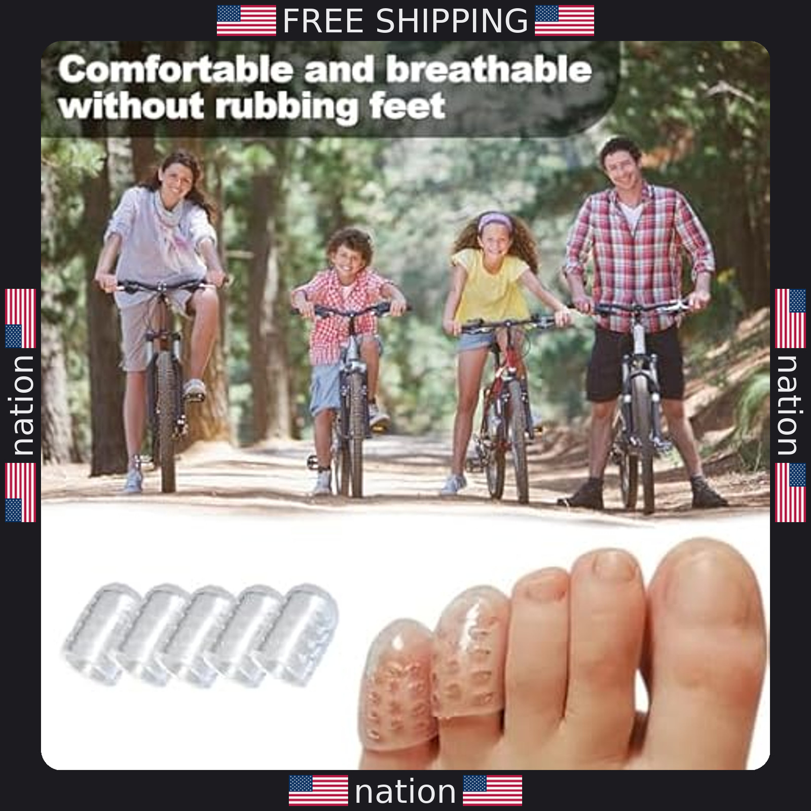 30 Pcs Silicone Toe Protectors – Soft Gel Covers for Pain Relief & Comfort