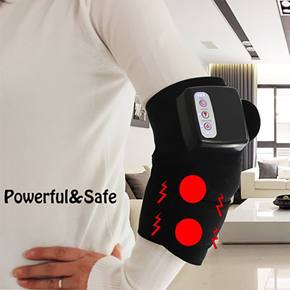 Rechargeable Electric Heating Vibration Knee Joint Brace Leg Therapy Massager