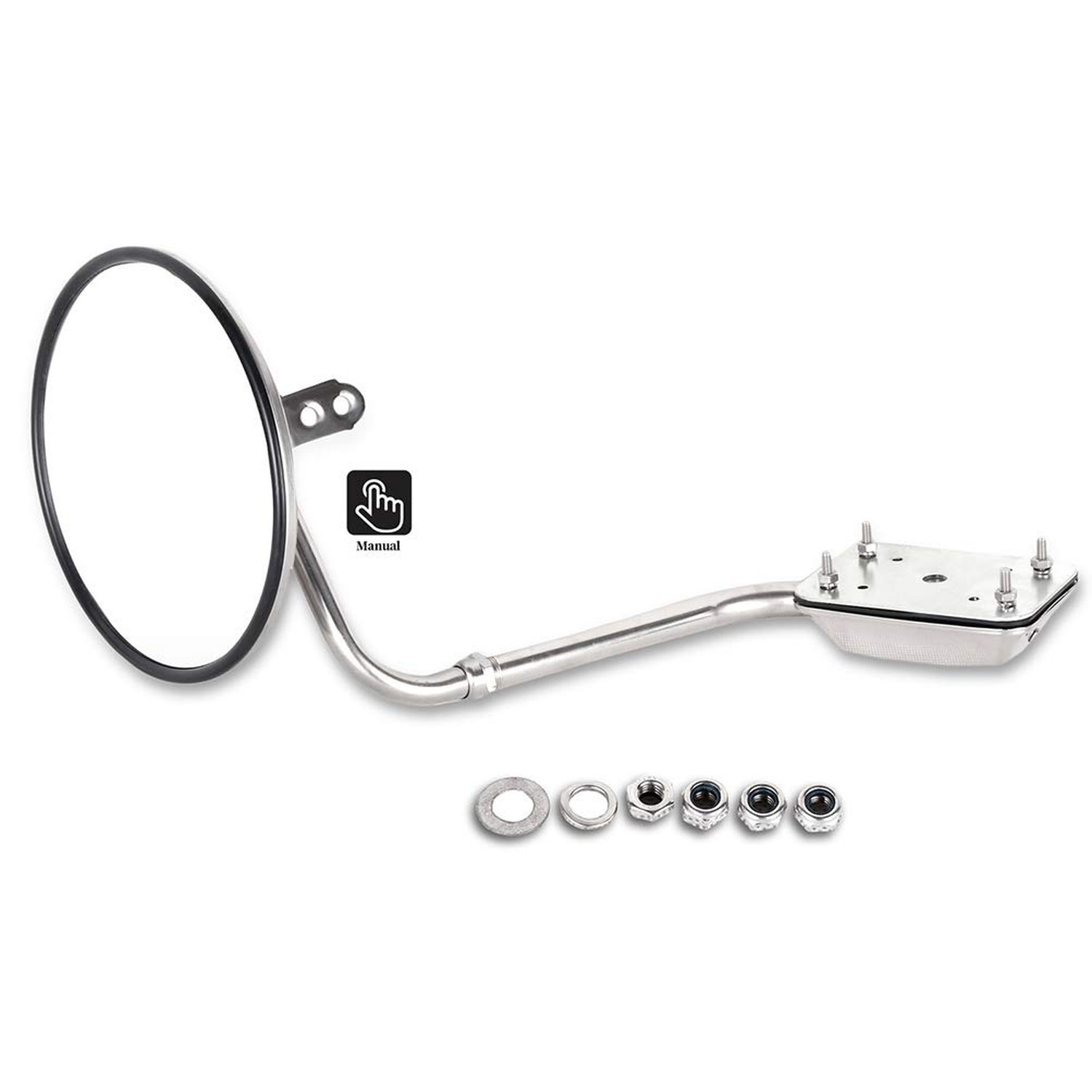 Truck Hood Mirror Chrome Housing Side Hood Mirror Replacement Compatible for …