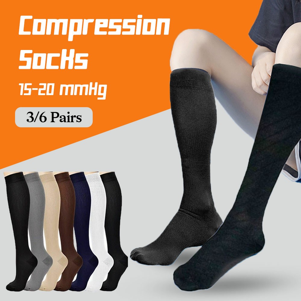 3Pairs Men’s Diabetic Over The Calf – Knee High Compression Pressure Socks