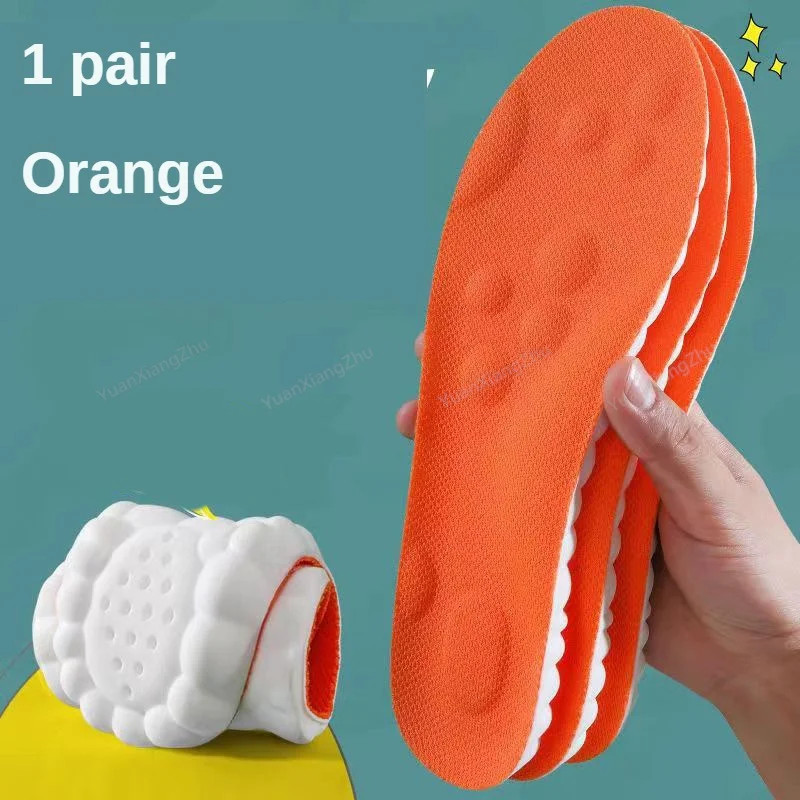 1Pair Arch Support Orthopedic Inserts Sports Shock Absorption Shoe Pads 4D Soft