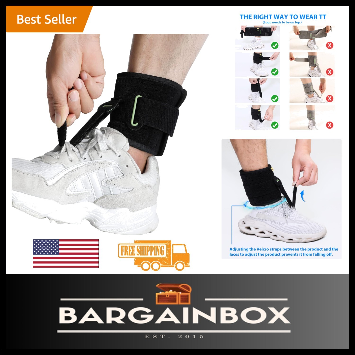 Universal Foot Drop Brace for Right/Left Foot – Pain Relief & Improved Gait