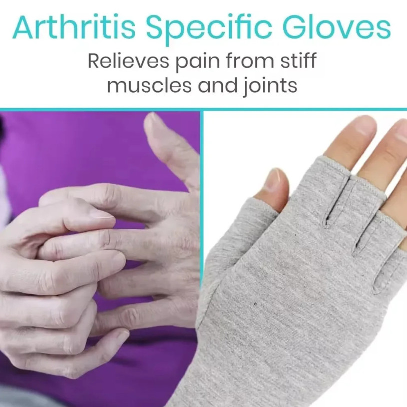 1 Pair Bamboo Gloves Compression Arthritis Glove Wrist Support Joint Pain Relief