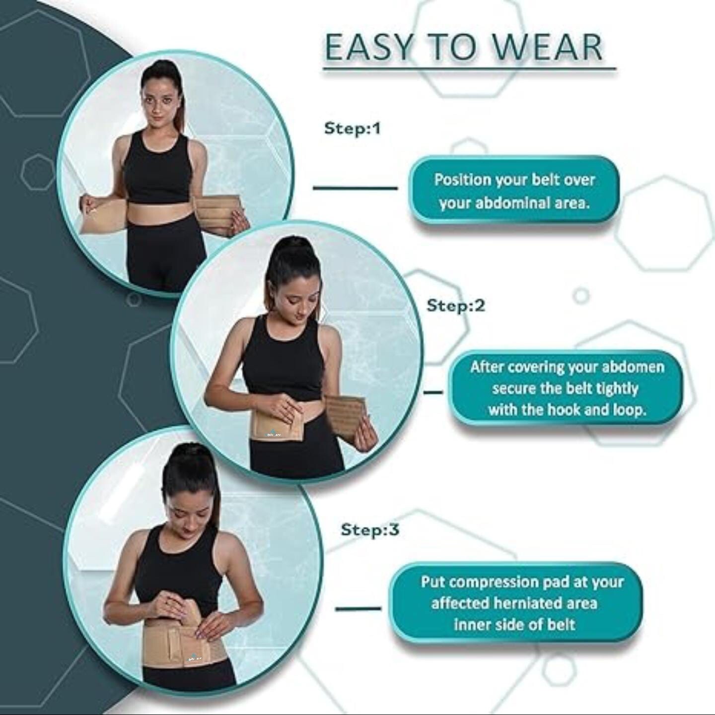 Umbilical New Hernia Belt for Men and Women/Abdominal Support padded Binder belt