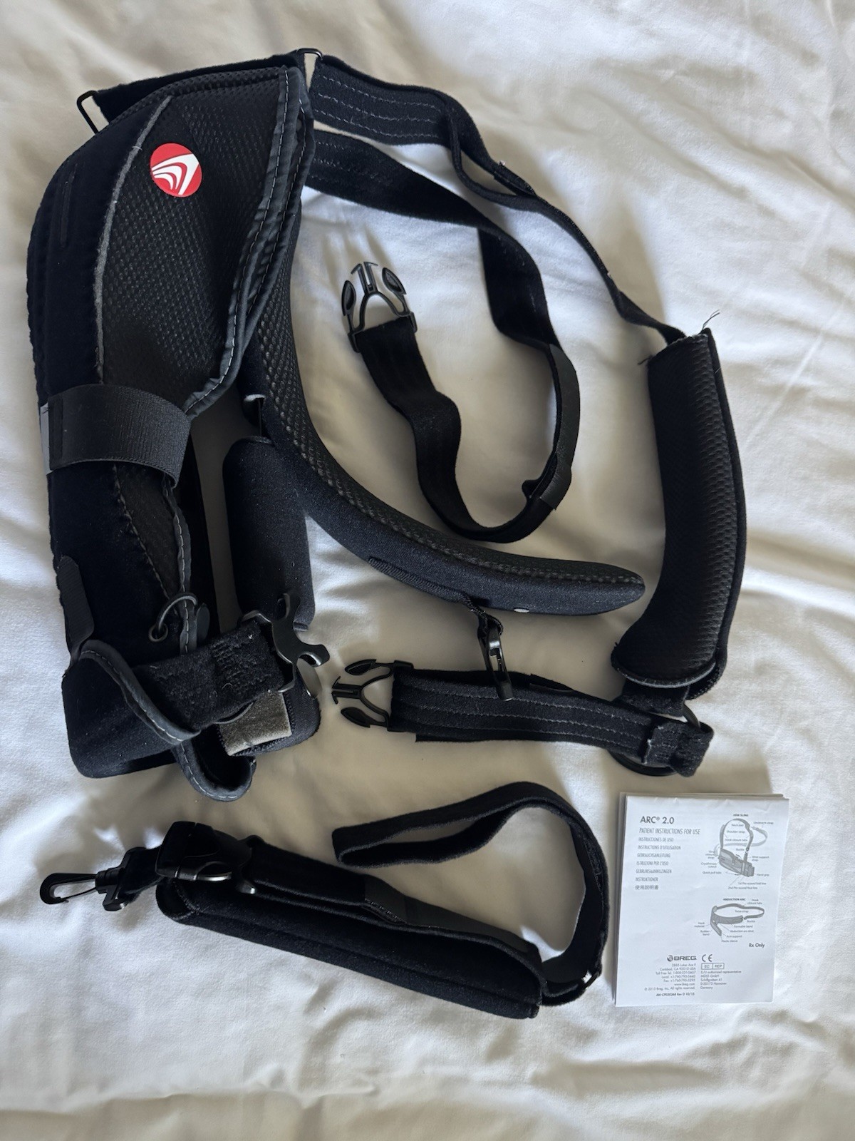 Breg ARC 2.0 Right Arm Sling Padded Shoulder Brace Immobilizer + Underarm Strap