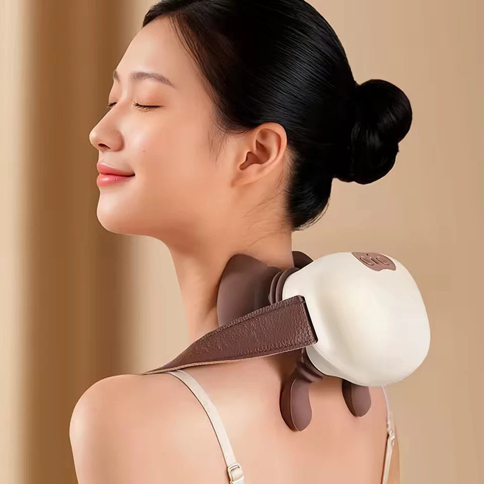 Portable Heated Neck Massager – Deep Kneading Shiatsu for Shoulder & Upper Back