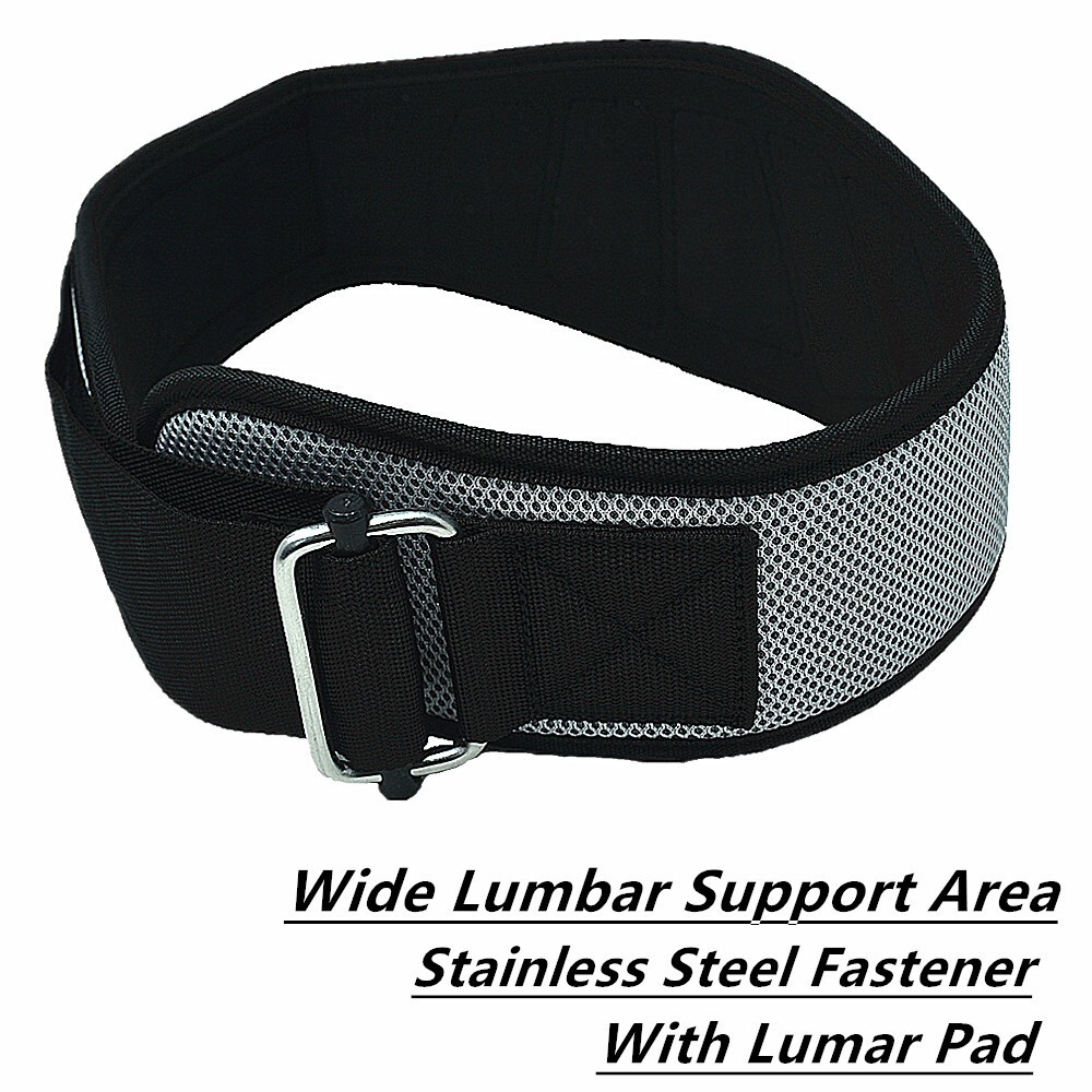 Heavy Duty Adjustable Lumbar Support Lower Waist Back Belt Brace Gym Pain Relief