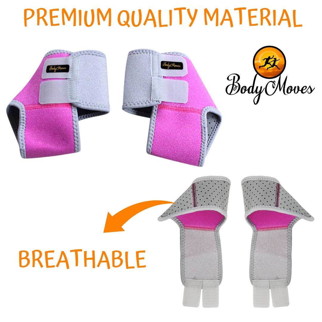 Kid’s Ankle brace support PLUS Hot and Cold Ice Pack (Sweet Pink, MED for Big…