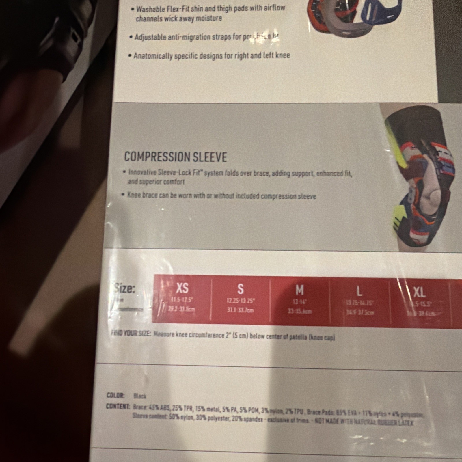 McDavid elite bio logix knee brace level 3+ size X-large left 14-15.5”