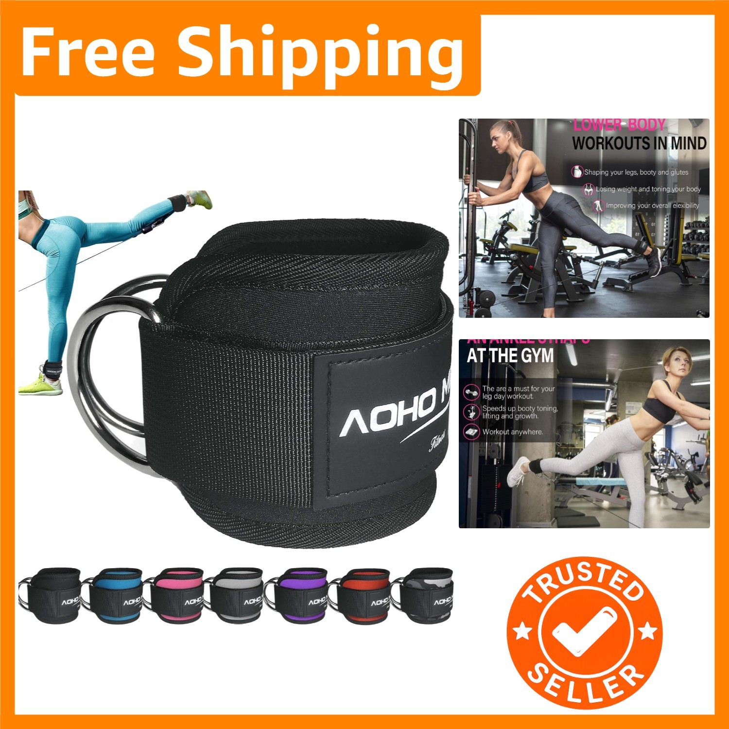 Durable Ankle Strap for Home and Gym – Perfect for Leg & Glute Training