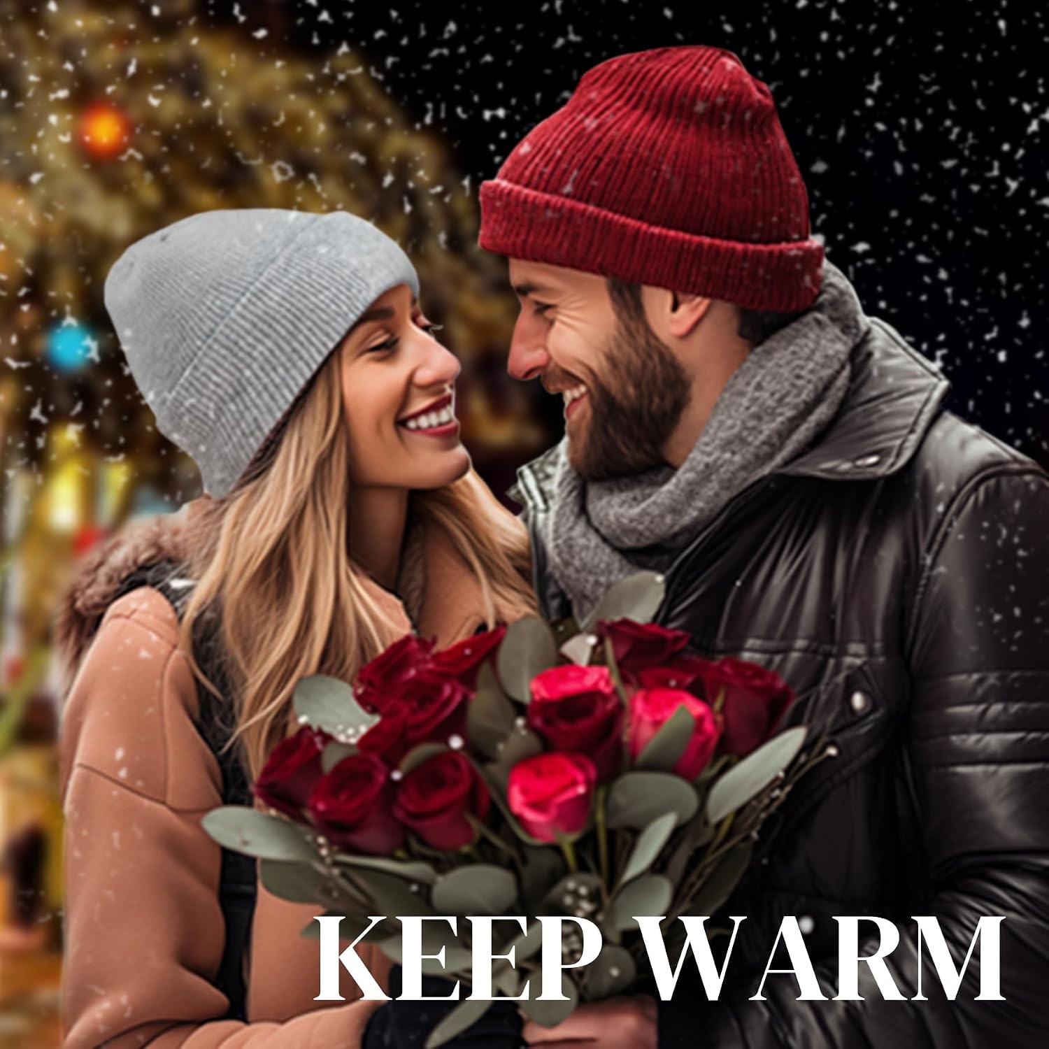 PFFY Unisex Beanie Hats for Men Women Plain Knit Winter Beanies Warm Hat | Doubl