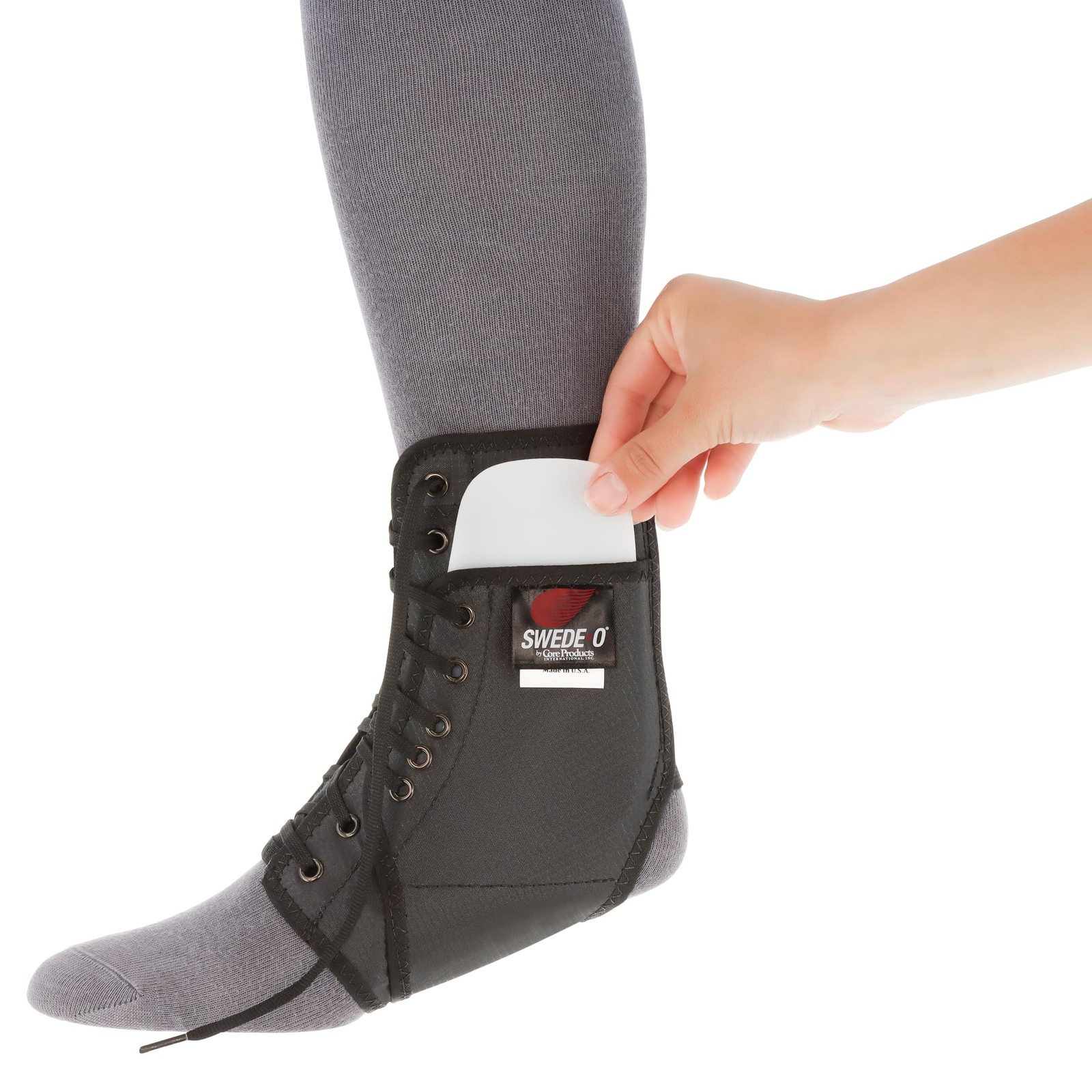 Swede-O Ankle Lok Brace, Black – Medium (Pack of 1),