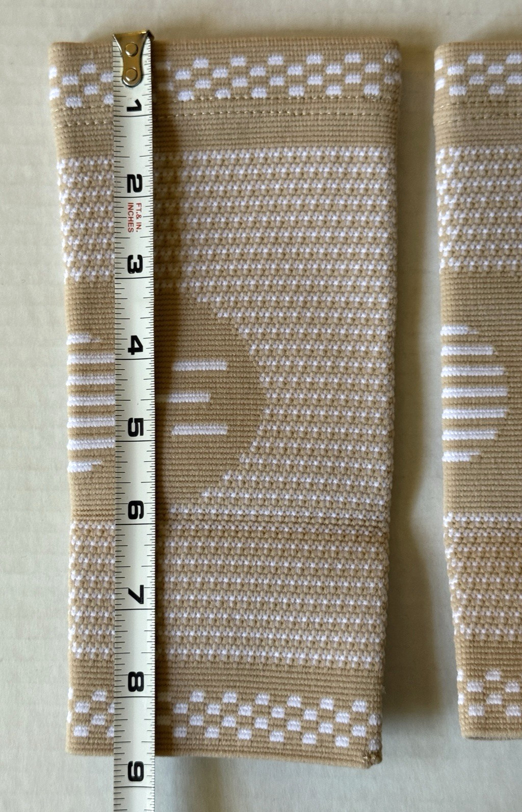 PowerLix Elbow Brace Compression Support 1 Pair Beige and White Size Small New