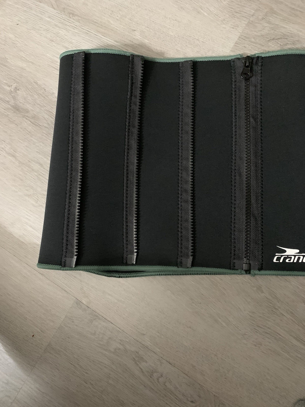 CRANE Abdominal Binder Zipper Close Adjustable Black XL
