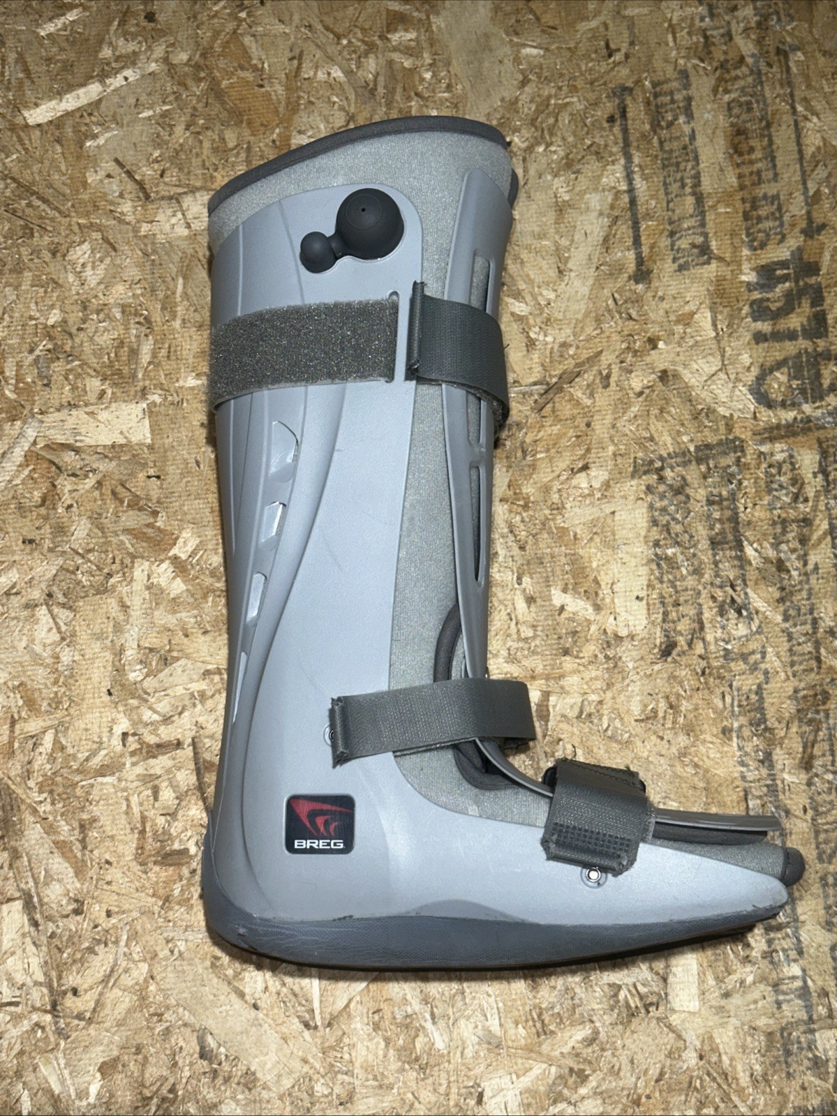 Breg Genesis Mid-Calf Full Shell Walker-Medium-Gray-Air Pump Support-EUC